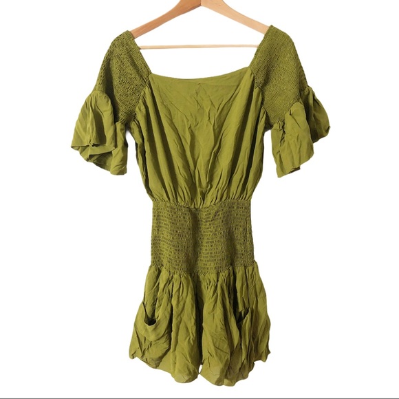 Free People Sam Smocked Mini Dress Size Small - Picture 9 of 9